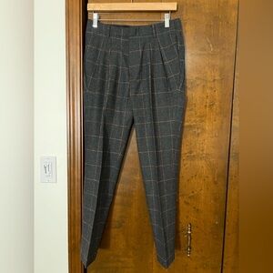 ASOS Charcoal Checkered Dress Pants